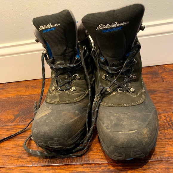 MENS EDDIE BAUER WATERPROOF BOOTS - Picture 1 of 3